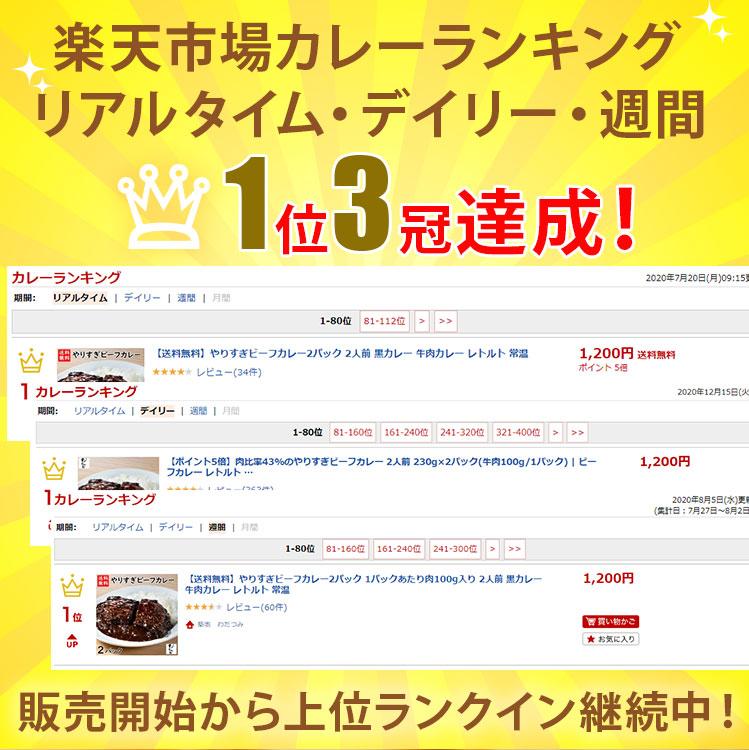 やりすぎビーフカレー 2人前 230g×2パック(牛肉100g/1パック) - 築地わだつみ