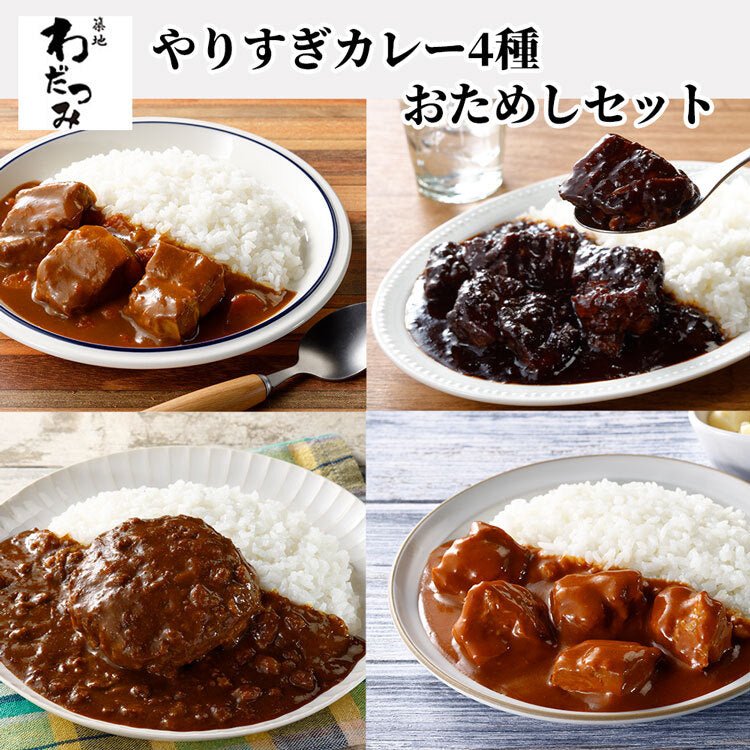 やりすぎカレー 4種 お試しセット (4パック) – 築地わだつみ